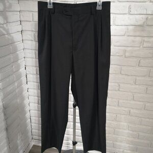 Joseph & Feiss International Men's Size 34 Black Pleated Front Dress Pants